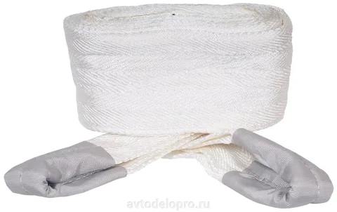 Трос буксировочный  12 т рывковый (динамический) (лента 5 м, петля-петля) АвтоДело