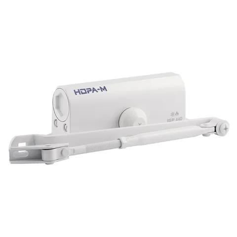 Доводчик НОРА-М 440 ISPARUS (от 80 до 140кг) (белый) морозостойкий