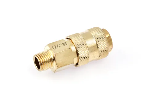 Штуцер быстросъемный латунный "мама" (F) × "папа" 1/4"(М) "ДТ"