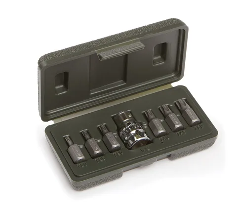 Набор вставок 3/8" TORX 7предм.(Т20,Т25,Т30,Т40,Т45,Т50,Т55 L=30мм с перех.1/2") "ДТ"