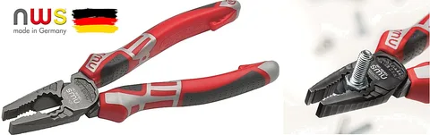 Пассатижи (плоскогубцы) NWS 205мм, CombiMax, покрытие TitanFinish, рукоятки SoftGripp 3K