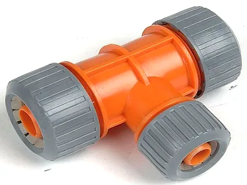 Тройник обжимной  3/4"-1/2"-3/4" с цанговым креплением для полива арт.24