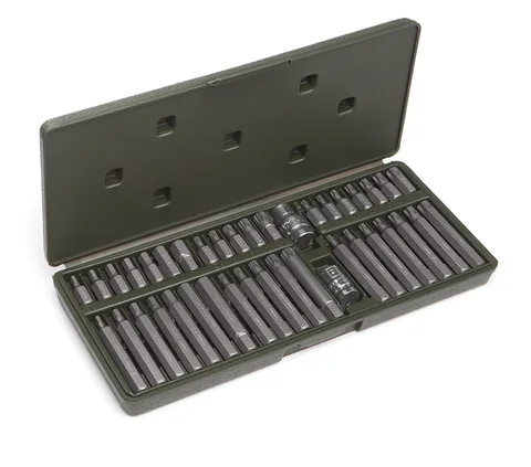 Набор вставок разнопрофильных (шестигранные, TORX. SPLINE) 3/8", длина 30мм и 75мм, 40предм. "ДТ"