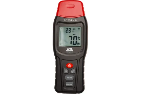 Измеритель влажности и температуры контактный ADA ZHT 70 (2 in 1) (древесина,стройматериалы, воздух)