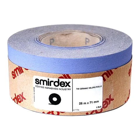 Абразивная бумага в рулонах SMIRDEX Ceramic Velcro 740, 70мм*25м Р400