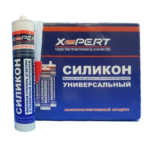 Силикон универсальный герметик под пистолет (белый) Х-Pert (24 шт)