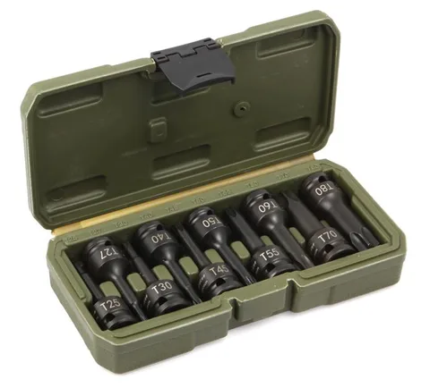 Набор бит-головок ударных 1/2" TORX  длина 78мм 10шт. (Т25-Т80) "ДТ" (10шт)