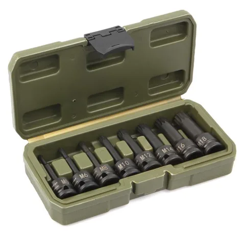 Набор бит-головок ударных 1/2" Spline, 8шт (М6- М18) "ДТ"