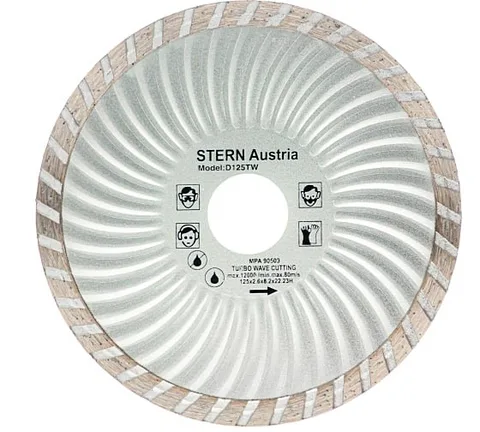 Диск алмазный Stern 230x9x22,2 турбоволна