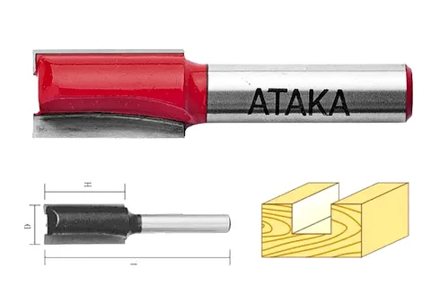 Фреза Атака пазовая прямая D25/ф8/H25 =2517020=  