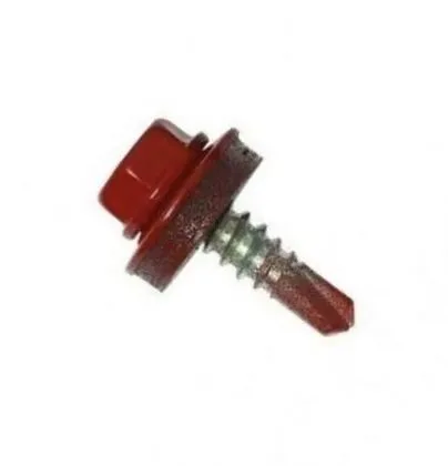 Саморез кровельный 5,5x19 RAL 3009 красная окись, по металлу (250шт.) (12 уп.)