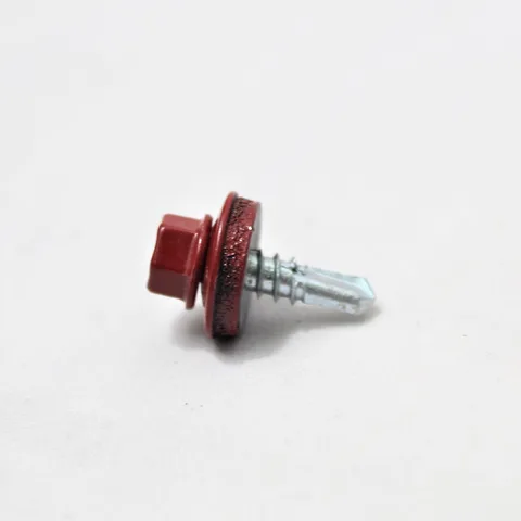 Саморез кровельный 5,5x19 RAL 3011 коричнево-красный, по металлу (250шт.) (12 уп.)