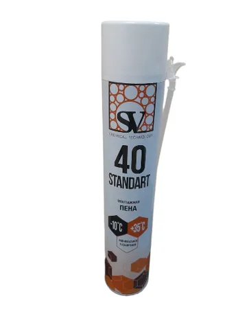 Монтажная пена, всесезонная, 420 мл (550 г) SV STANDART 40 (12 шт.)