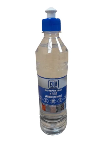 Клей универсальный водо-морозостойкий, прозрачный, 0,5 л СВОЙ (24 шт.)