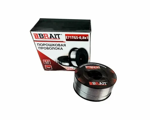 Проволока для сварки порошковая E71TGS 0,8х1кг BRAIT
