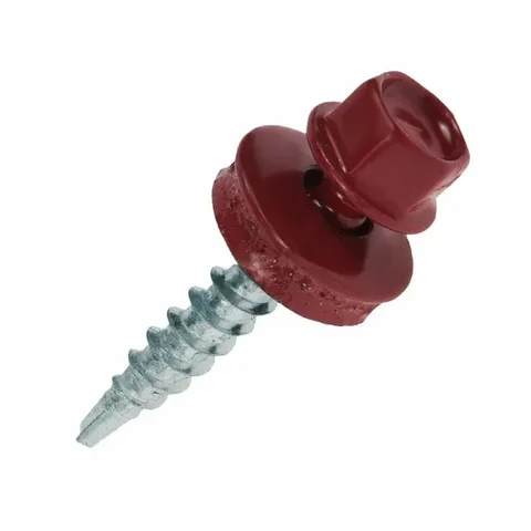 Саморез кровельный 4,8х29 RAL 3005 винно-красный по дереву (250шт)