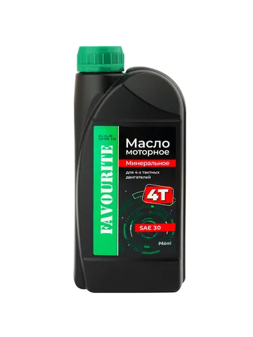 Масло моторное минеральное для 4-х двигателей SAE 30 946 мл FAVOURITE (12 шт.)
