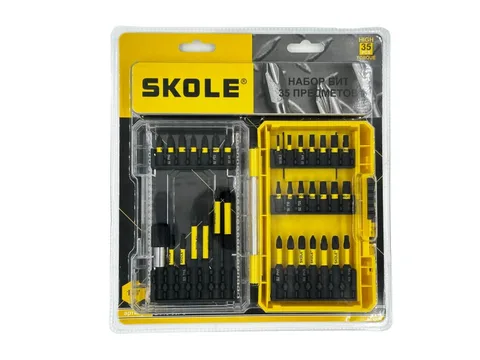 Набор бит 35PC (35 предмет, S2 сталь)  SKOLE