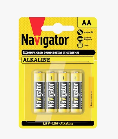 Элементы питания (Батарейка) NBT-NPE-LR6-BOX24 "Navigator" 