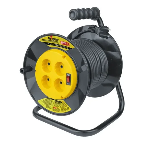 Удлинитель NPE-R-04-30-X-2x1 катушка 4 гн. б/з 30м Navigator