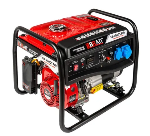 Генератор бензиновый GB-4000S PRO (3,5кВт/3.0кВт)  руч. запуск BRAIT