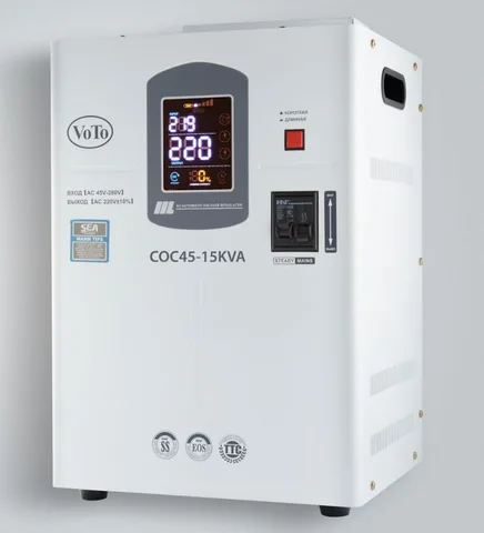 Стабилизатор COC45-15000 VA LED (12000Вт, L1, 45В- 270В,+/-10%) "VOTO"