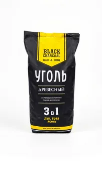 Уголь древесный  3 кг (ясень,граб,дуб)